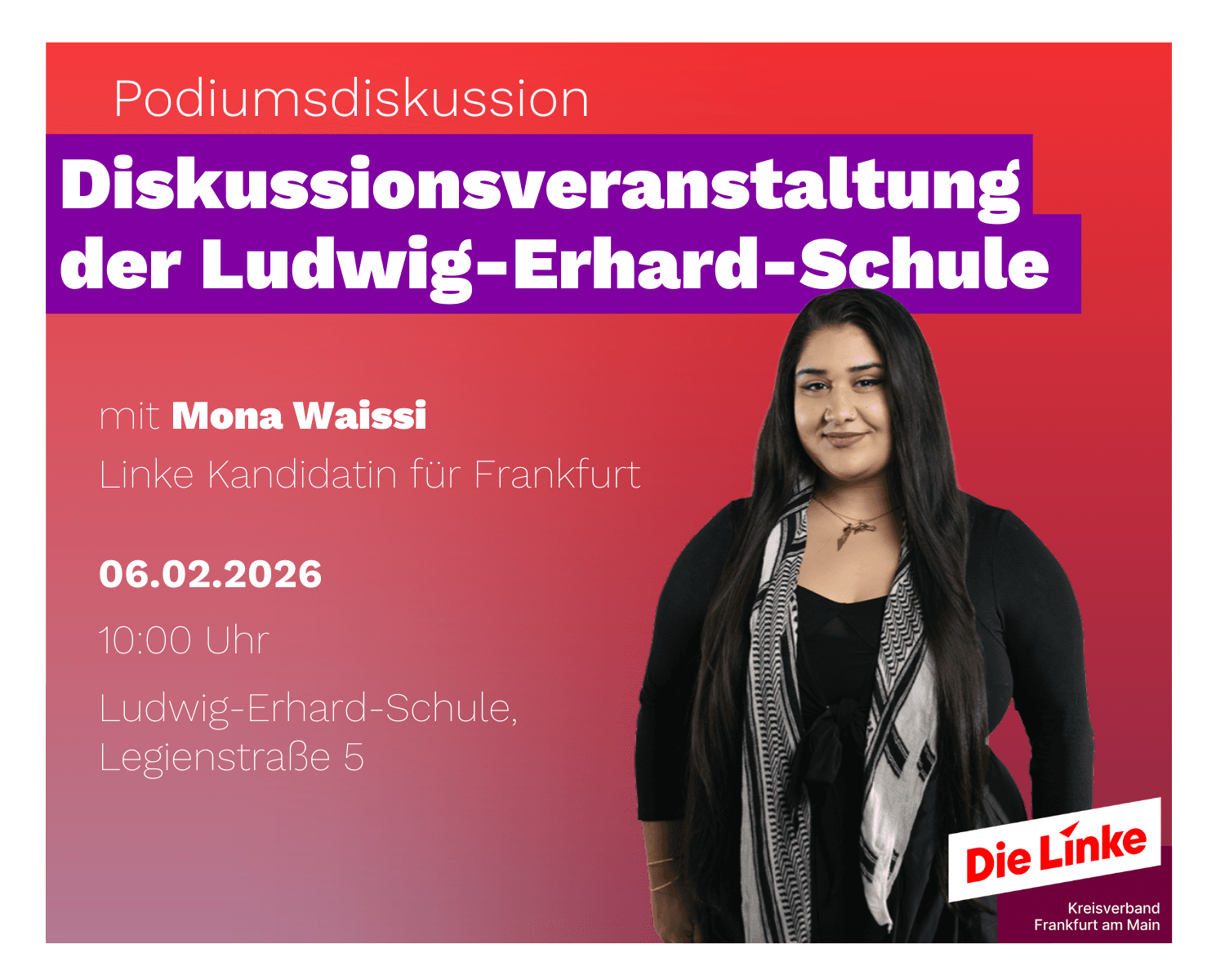 Diskussion der Ludwig-Erhard-Schule - Mit Mona Waissi!