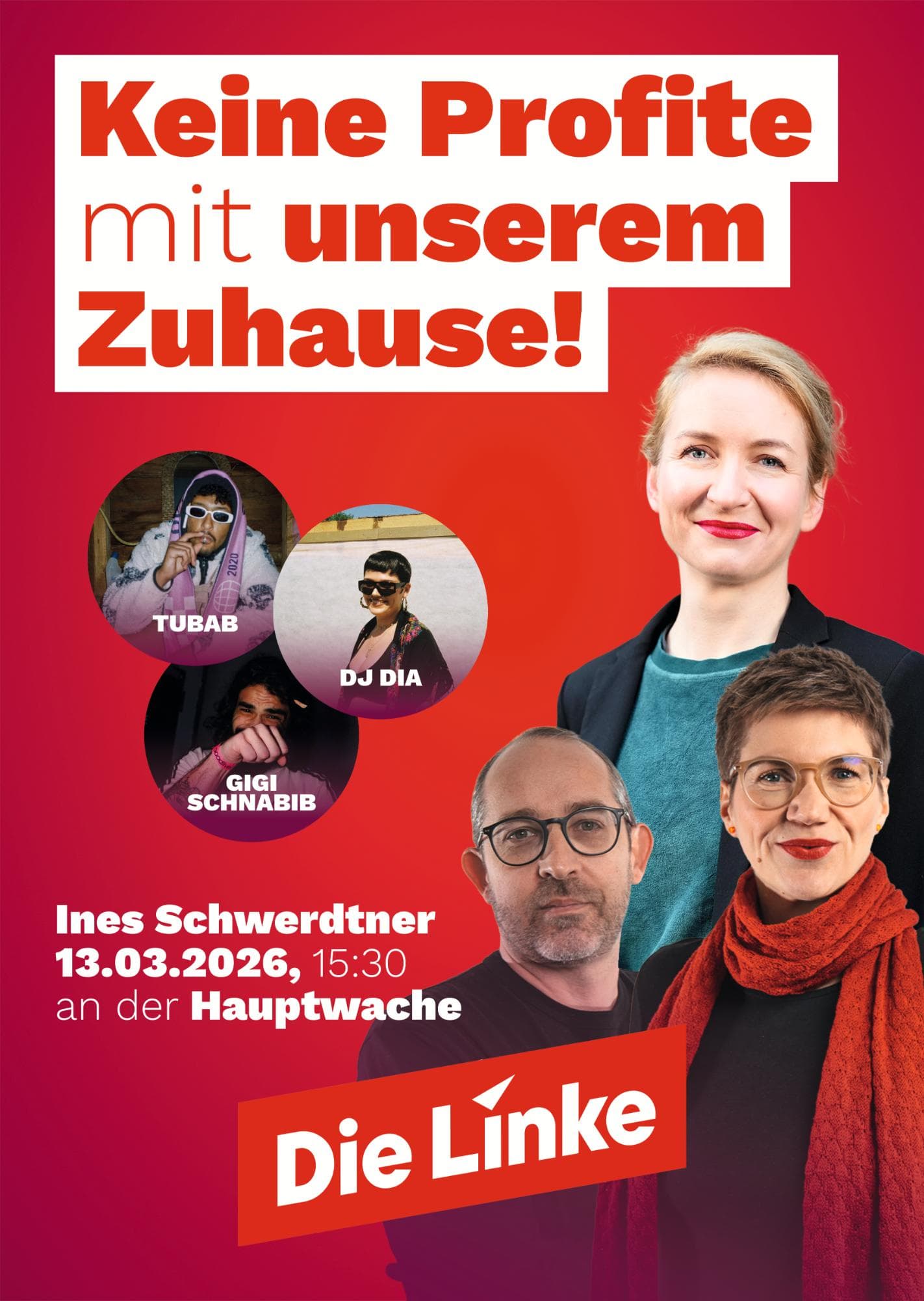 Keine Profite mit unserem Zuhause! - Abschlusskundgebung mit Ines Schwerdtner